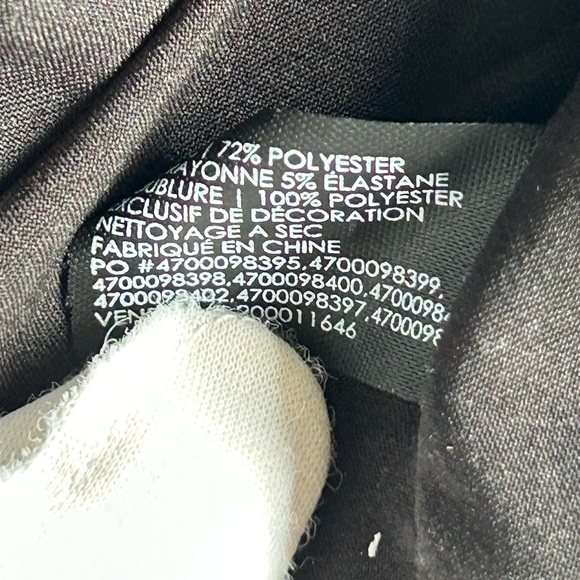 Club Monaco Black Crop Top with Silver Beaded Accents - Picture 6 of 8